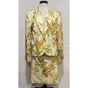 NWT Judith Hart‎ Women's 16 Tropical Floral Skirt Suit Set